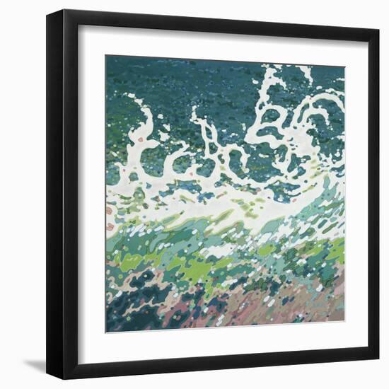 Splashing Tropical Waves (right)-Margaret Juul-Framed Giclee Print