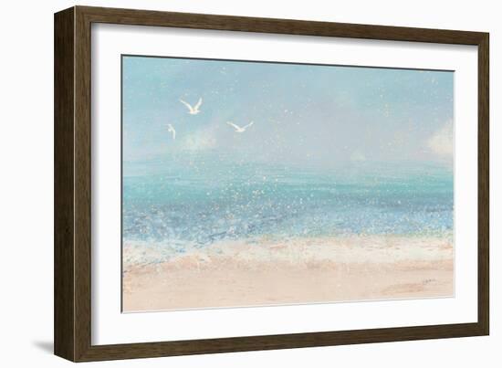 Splatter Beach I Neutral-James Wiens-Framed Art Print