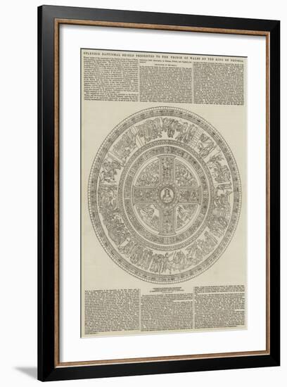 Splendid Baptismal Shield Presented to the Prince of Wales by the King of Prussia-null-Framed Giclee Print