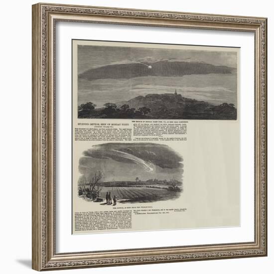 Splendid Meteor, Seen on Monday Night-null-Framed Giclee Print