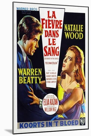 Splendor in the Grass, Belgian Movie Poster, 1961-null-Mounted Art Print