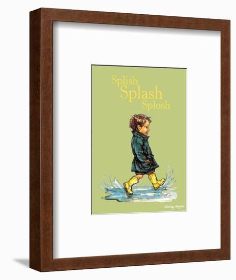 Splish Splash Splosh - Alfie Illustrated Print-Shirley Hughes-Framed Art Print