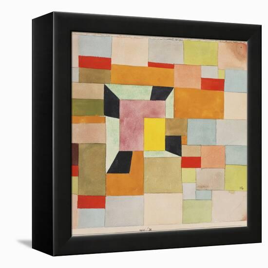 Split Coloured Rectangles-Paul Klee-Framed Stretched Canvas