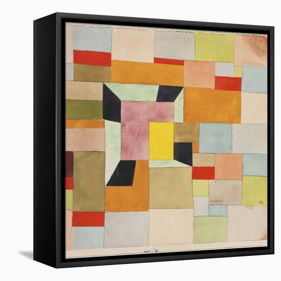 Split Coloured Rectangles-Paul Klee-Framed Stretched Canvas