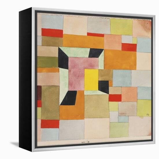 Split Coloured Rectangles-Paul Klee-Framed Stretched Canvas