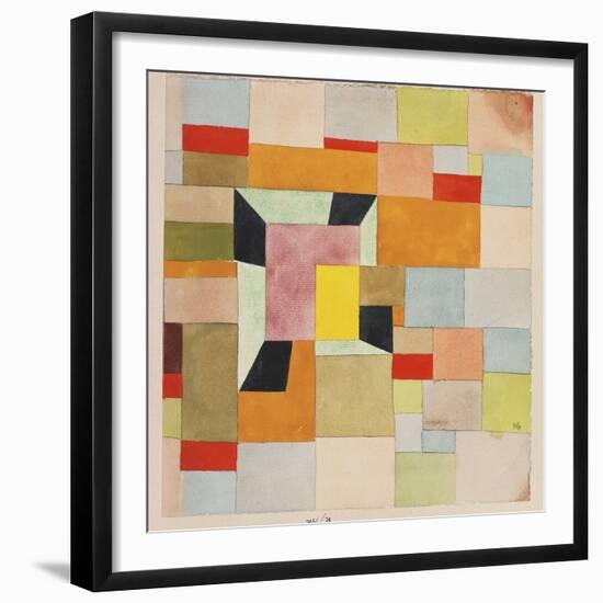 Split Coloured Rectangles-Paul Klee-Framed Giclee Print