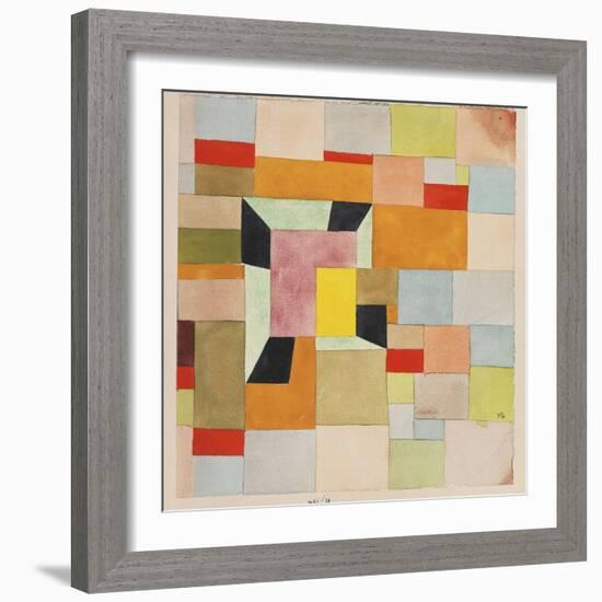 Split Coloured Rectangles-Paul Klee-Framed Premium Giclee Print