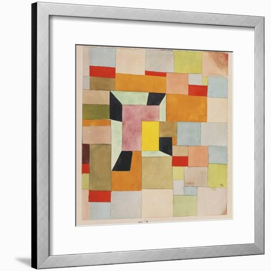 Split Coloured Rectangles-Paul Klee-Framed Premium Giclee Print