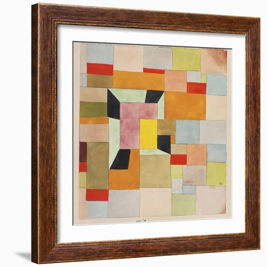 Split Coloured Rectangles-Paul Klee-Framed Premium Giclee Print