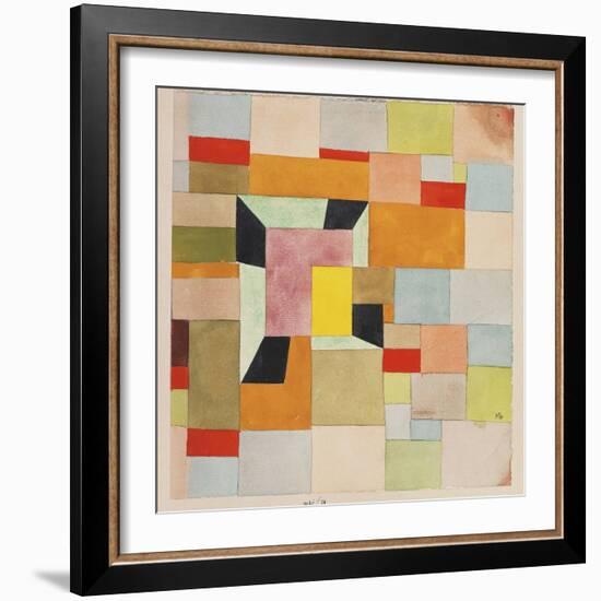 Split Coloured Rectangles-Paul Klee-Framed Premium Giclee Print