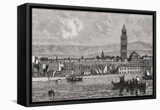 Split, Croatia, from 'El Mundo En La Mano', Published 1878-European School-Framed Premier Image Canvas