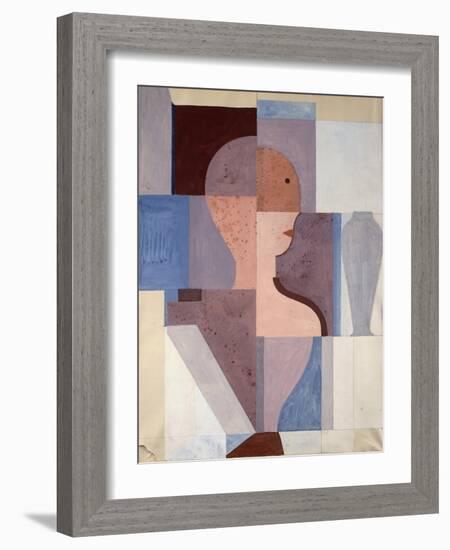 Split Half Figure to the Right, 1923-Oskar Schlemmer-Framed Giclee Print