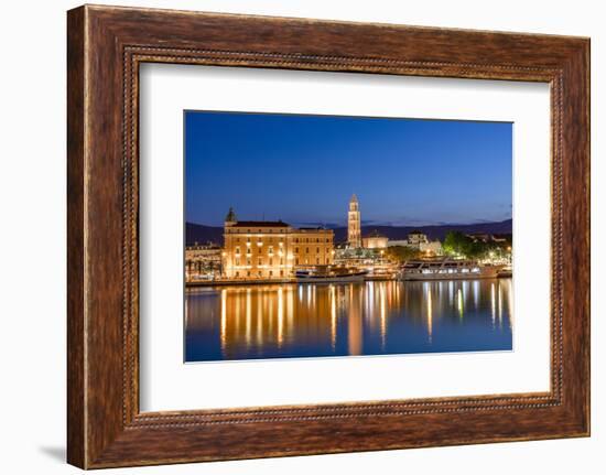 Split Harbour with Cathedral of Saint Domnius, Split, Dalmatian Coast, Croatia-Neil Farrin-Framed Photographic Print