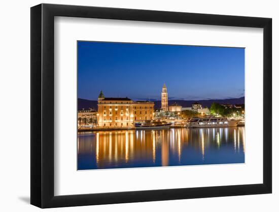 Split Harbour with Cathedral of Saint Domnius, Split, Dalmatian Coast, Croatia-Neil Farrin-Framed Photographic Print