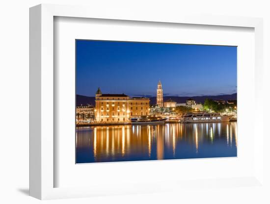 Split Harbour with Cathedral of Saint Domnius, Split, Dalmatian Coast, Croatia-Neil Farrin-Framed Photographic Print