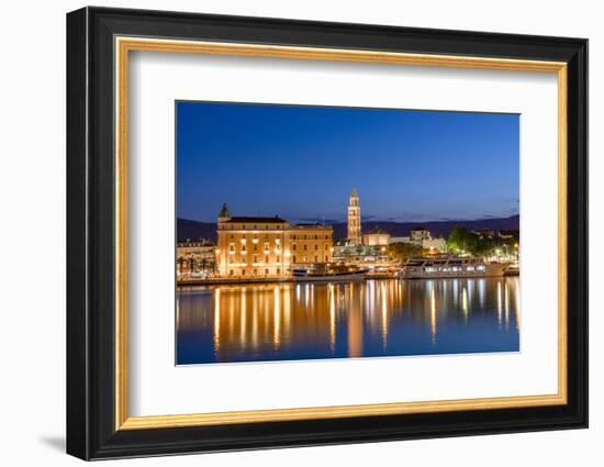 Split Harbour with Cathedral of Saint Domnius, Split, Dalmatian Coast, Croatia-Neil Farrin-Framed Photographic Print