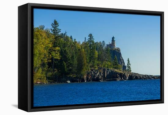 Split Rock Lighthouse, Autumn-Steven Gaertner-Framed Premier Image Canvas