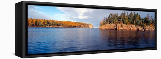 Split Rock Lighthouse from 1905, Lake Superior, Minnesota-null-Framed Stretched Canvas