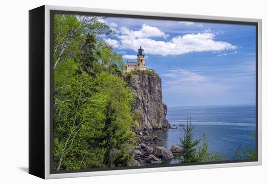 Split Rock Lighthouse, Lake Superior-Steven Gaertner-Framed Premier Image Canvas