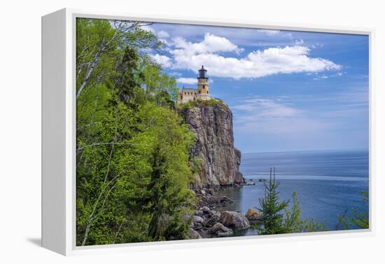 Split Rock Lighthouse, Lake Superior-Steven Gaertner-Framed Premier Image Canvas