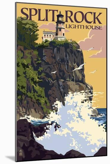Split Rock Lighthouse - Minnesota-Lantern Press-Mounted Art Print