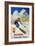 Splitkein Flexible Flyer Skis Advertisement Poster-Marian E. Williams-Framed Giclee Print
