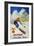 Splitkein Flexible Flyer Skis Advertisement Poster-Marian E. Williams-Framed Giclee Print