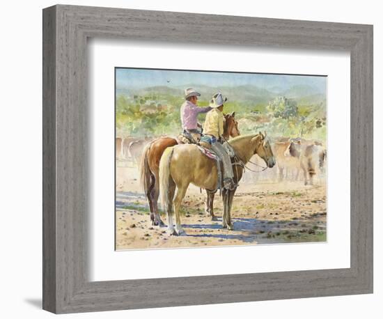 Splitting the Herd-LaVere Hutchings-Framed Giclee Print