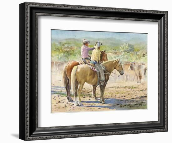 Splitting the Herd-LaVere Hutchings-Framed Giclee Print