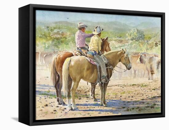 Splitting the Herd-LaVere Hutchings-Framed Premier Image Canvas