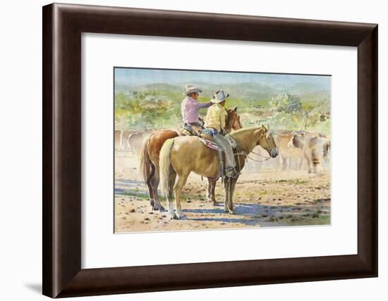 Splitting the Herd-LaVere Hutchings-Framed Giclee Print