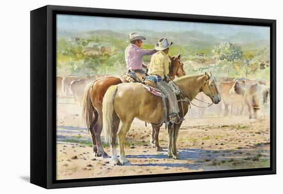 Splitting the Herd-LaVere Hutchings-Framed Premier Image Canvas