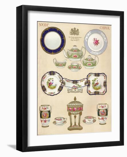 Spode China: Wtcopeland and Sons, Stoke-On-Trent, 18th Century, (1913)-null-Framed Giclee Print