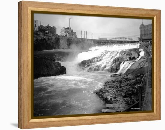 Spokane Falls, 1911-Asahel Curtis-Framed Premier Image Canvas