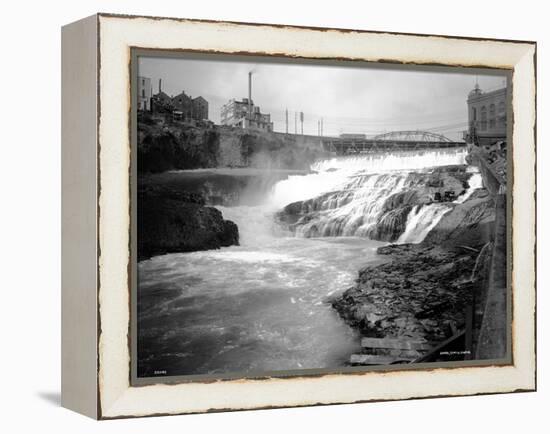 Spokane Falls, 1911-Asahel Curtis-Framed Premier Image Canvas