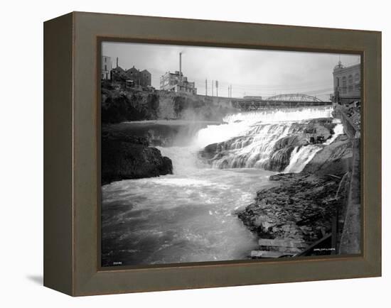 Spokane Falls, 1911-Asahel Curtis-Framed Premier Image Canvas