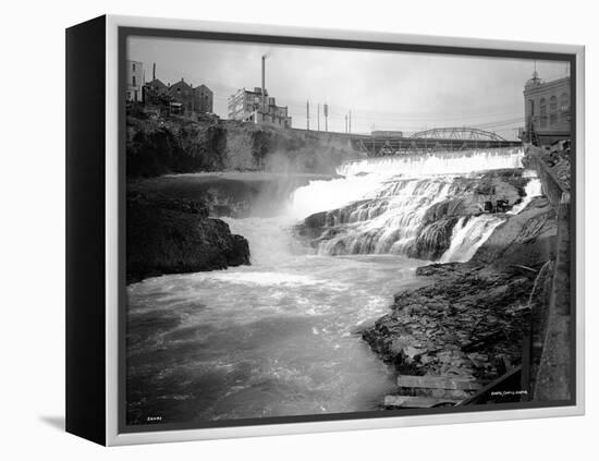 Spokane Falls, 1911-Asahel Curtis-Framed Premier Image Canvas