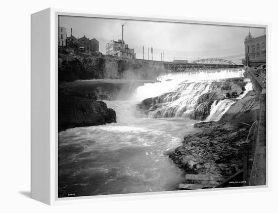 Spokane Falls, 1911-Asahel Curtis-Framed Premier Image Canvas