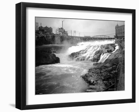 Spokane Falls, 1911-Asahel Curtis-Framed Giclee Print