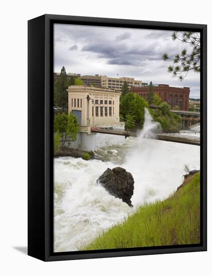 Spokane River in Major Flood, Riverfront Park, Spokane, Washington State, USA-Richard Cummins-Framed Premier Image Canvas