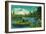 Spokane River, near Spokane, WA - Spokane, WA-Lantern Press-Framed Art Print