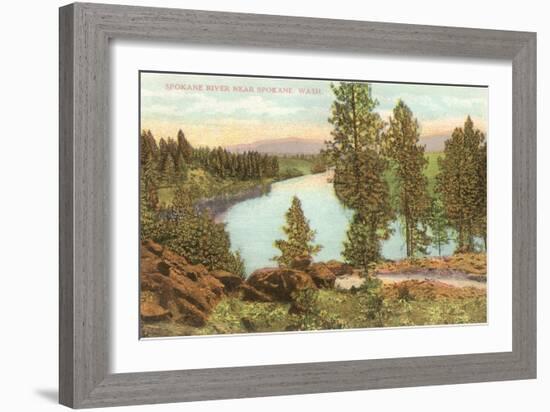 Spokane River, Spokane, Washington-null-Framed Art Print