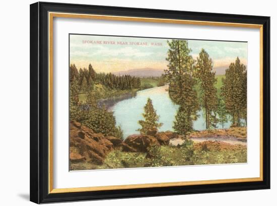 Spokane River, Spokane, Washington-null-Framed Art Print