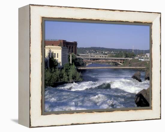 Spokane River with Spring Runoff, Spokane, Washington-Jamie & Judy Wild-Framed Premier Image Canvas