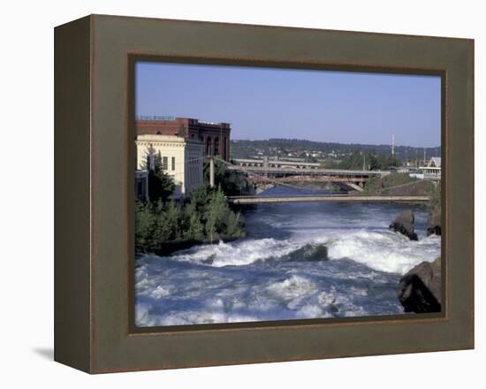 Spokane River with Spring Runoff, Spokane, Washington-Jamie & Judy Wild-Framed Premier Image Canvas