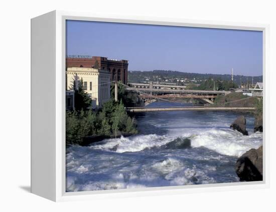 Spokane River with Spring Runoff, Spokane, Washington-Jamie & Judy Wild-Framed Premier Image Canvas