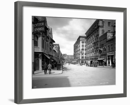 Spokane Street, 1911-Asahel Curtis-Framed Giclee Print