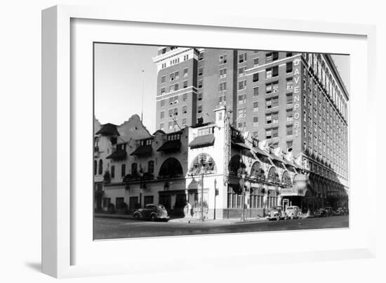 Spokane, WA View of Davenport Hotel Photograph - Spokane, WA-Lantern Press-Framed Art Print