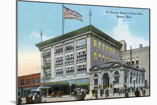 Spokane, Washington, Exterior View of the Crescent Store Building-Lantern Press-Mounted Art Print