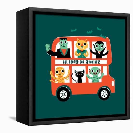 Spooky Bus-Michael Buxton-Framed Stretched Canvas